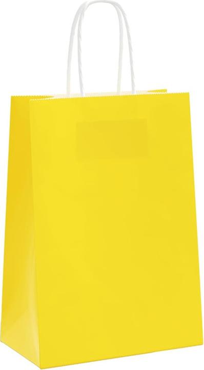 Actual product image VidaXL Kraft paper bags 50 pcs. with handle yellow 15x8x21 cm paper bag (Gift bag, 50 x)