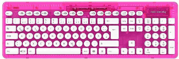 Ultramedia Rock Candy Wireless Keyboard pink waterproof IP67, plug&play, PC/Mac (Germany, Wireless)