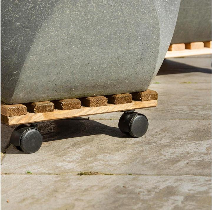 Produktbild Esschert Design Rolleruntersetzer Quadratisch L Braun