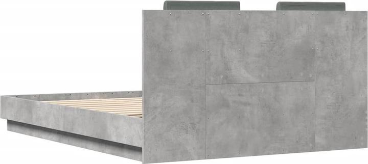 Produktbild vidaXL Bettgestell mit Kopfteil und LED-Leuchten (150 x 200 cm)