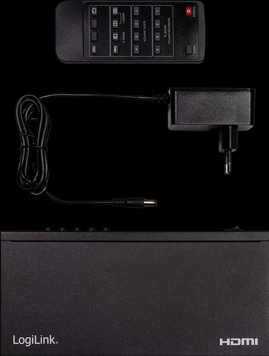 Image du produit LogiLink Commutateur HDMI 4x1 port, multiview, 4K/30 Hz, scaler, seamless, RC