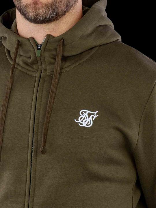 Immagine prodotto Siksilk Felpa con cappuccio Khaki Essential Zip Through Funnel Hoodie (S)