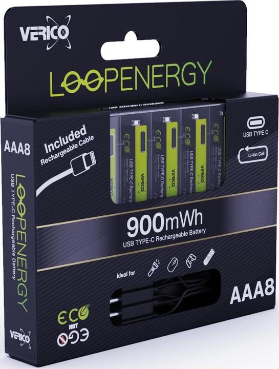 Produktbild Verico Loopenergy (8 Stk., AAA / LR03 / Micro / R03 / AM4 / MN2400 / KR03, 600 mAh)