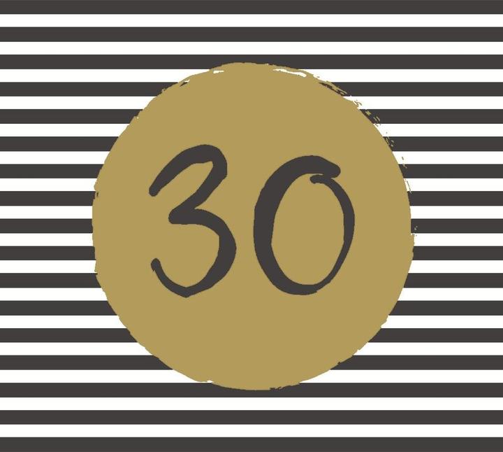 Paper + Design Serviettes 30e anniversaire, 33x33 cm (20 pcs, 33 x 33 cm)