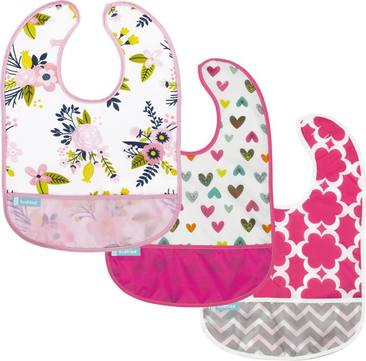 Kushies CleanBib without sleeves 3 pack (6 months)