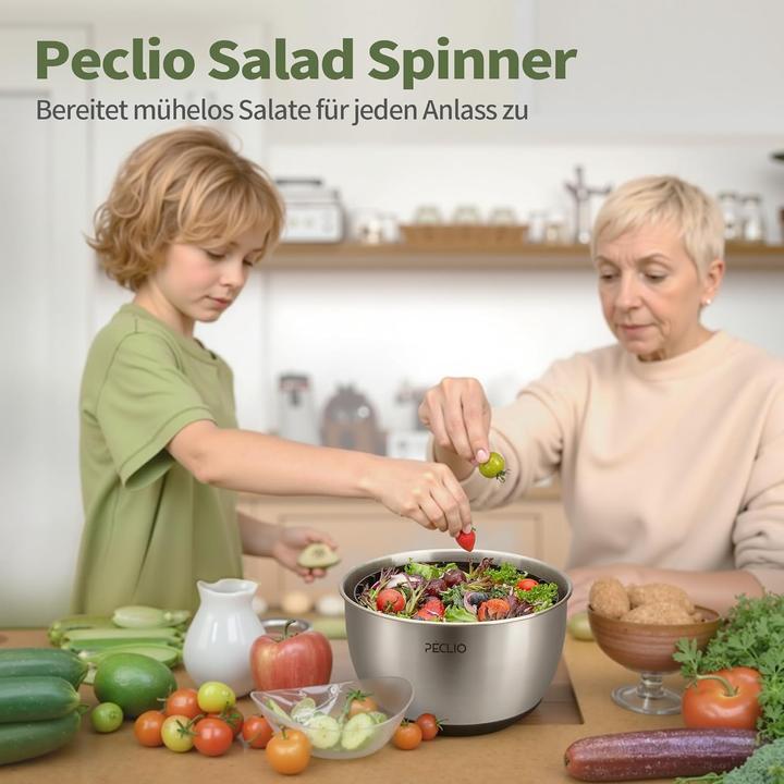 Actual product image Peclio Salatschleuder aus Edelstahl