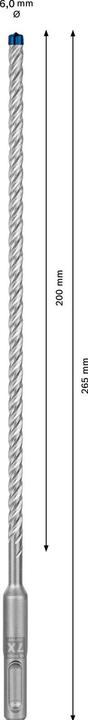 Produktbild Bosch Professional Zubehör EXPERT SDS plus-7X Hammerbohrer, 6 x 200 x 265 mm (6 Millimeter)