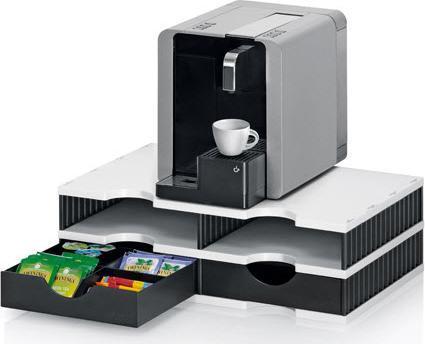 Actual product image Styro Styrodoc duo SET: 4 compartments white / black (C4)