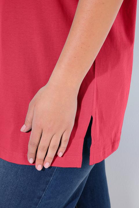 Produktbild Ulla Popken T-Shirt, Basic, Relaxed Fit, V-Ausschnitt, Halbarm (46, 48)