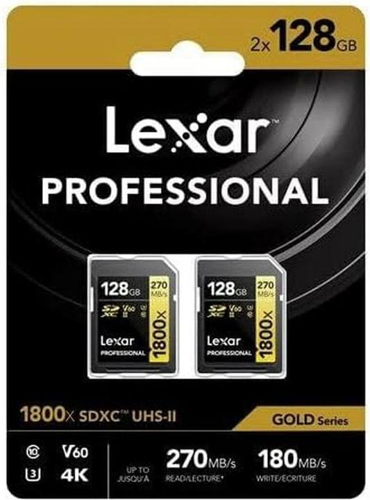 Immagine prodotto Lexar Professional 1800x (2 Pack) (128 GB, SDXC, U3, UHS-II)