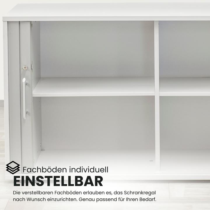 Actual product image Bümö Roller shutter cupboard office - 3 file heights (120 x 40 x 110 cm)