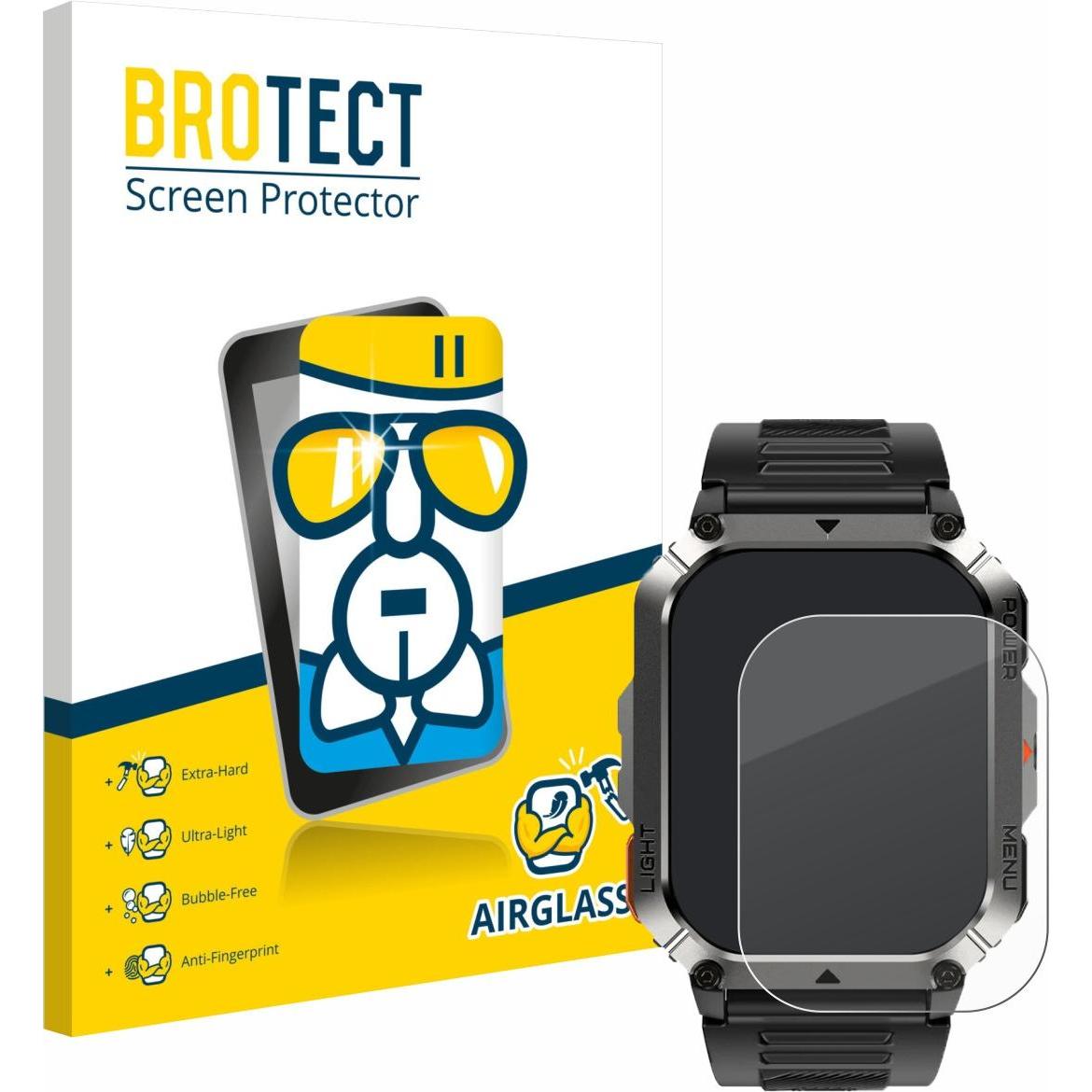 BROTECT AirGlass Verre, Film de protection pour smartwatch, Transparent
