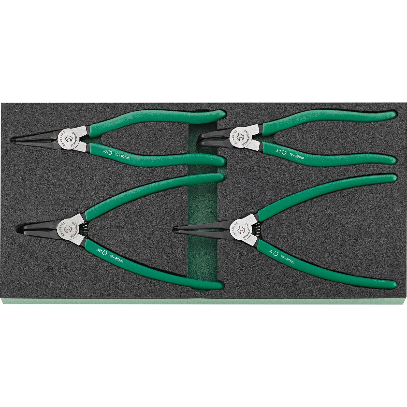 Stahlwille, Accessori valigetta degli attrezzi, Pinze di bloccaggio a 4 pezzi dell'assortimento TCS 96830273