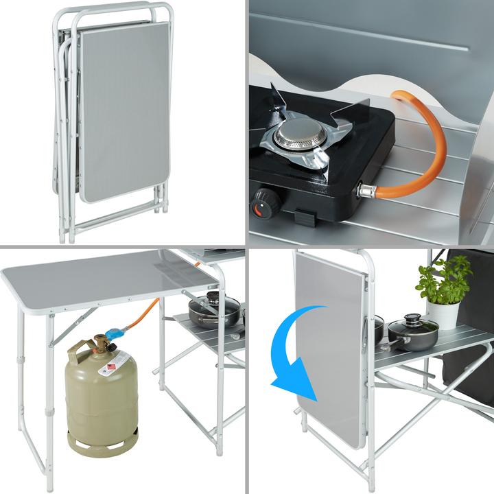 Immagine prodotto tectake Cucina da campeggio 172x52x104cm