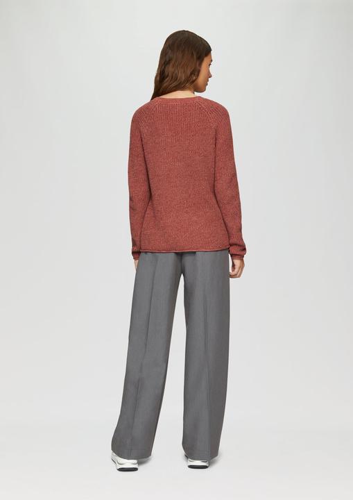 Produktbild S.Oliver Strickpullover Melierter Strickpullover mit Raglanärmeln (XL)