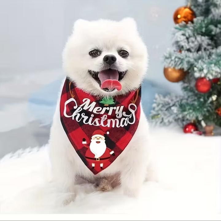 Produktbild Suba 2 Stücke Weihnachten Haustier Bandanas (Hundehalstuch)