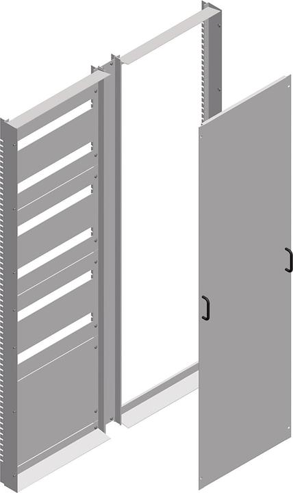Actual product image Schneider Electric NSYCSHB2012 Assembly material W x H 1200 mm 2000 Steel Light grey RAL 7035 1