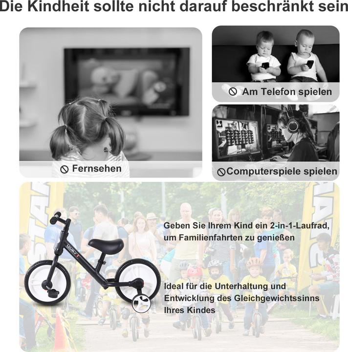 Produktbild Homcom 2-in-1 Kinderfahrrad (12")