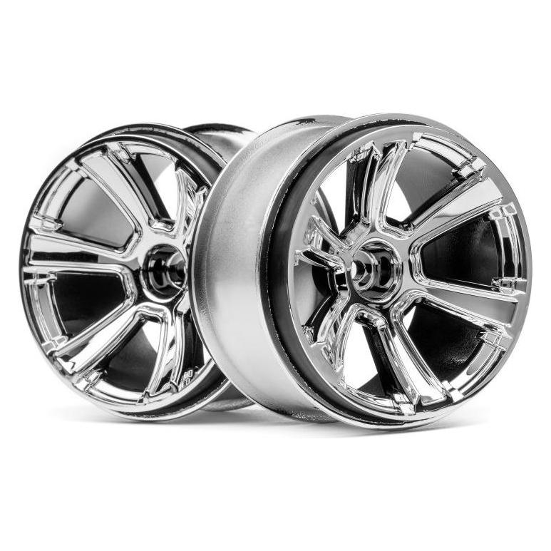 HPI Jumpshot - 6-SHOT MT WHEEL (CHROME/2PCS) (115324)