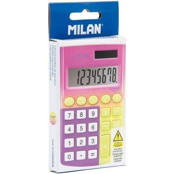 Milan Viola/Giallo/Rosa Calcolatrice, Taschenrechner 8-Position Sunset (Batterie)