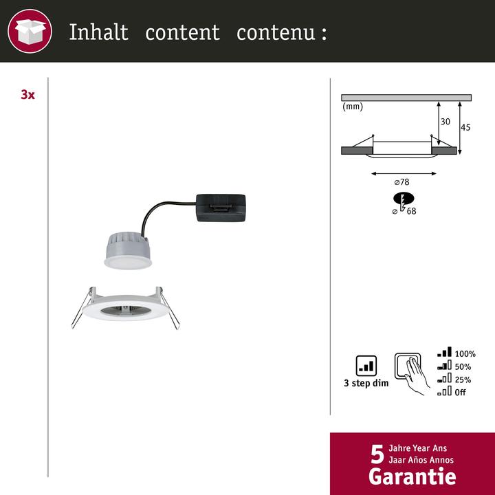 Produktbild Paulmann Einbauleuchte Nova Set (460 lm)