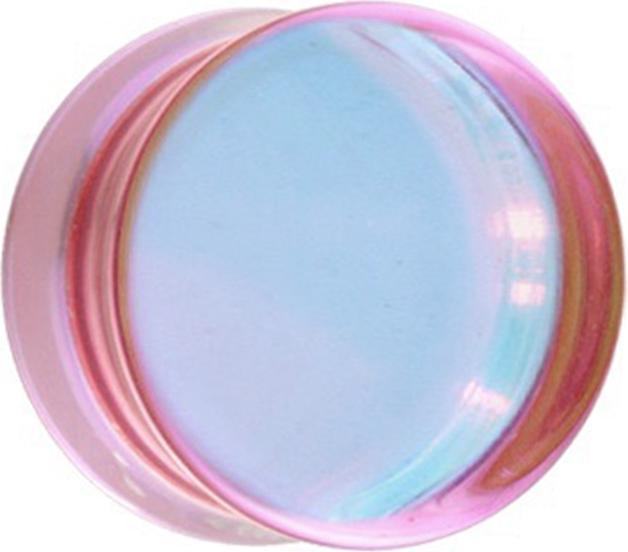 Image du produit Star Piercing Flared Plug miroir rose en verre (sans laiton, Verre)