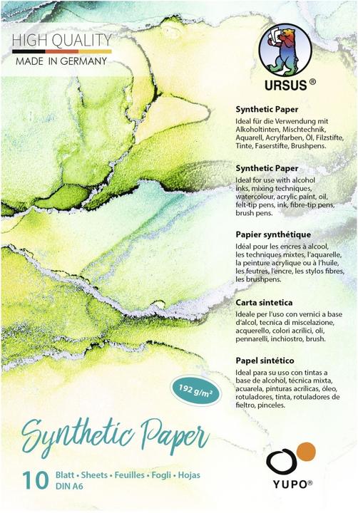 Ursus Malblock Yupo Synthetik, A6, 10 Blatt (A6)
