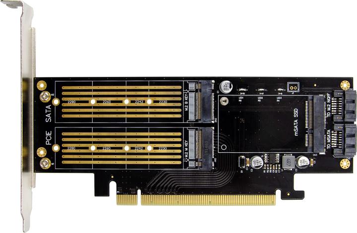 Actual product image InLine PCIe Karte x16 zu 2x M.2