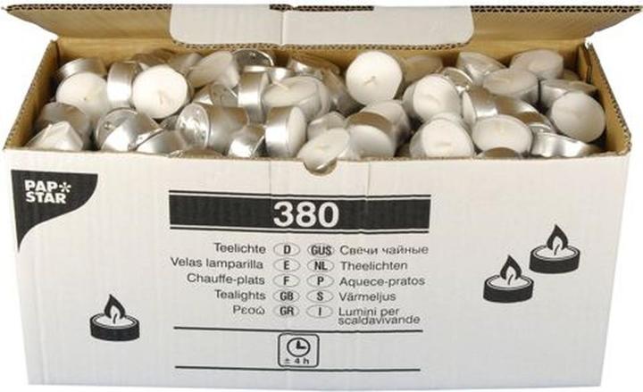 Produktbild Papstar Teelichter weiss (380 Stk.)