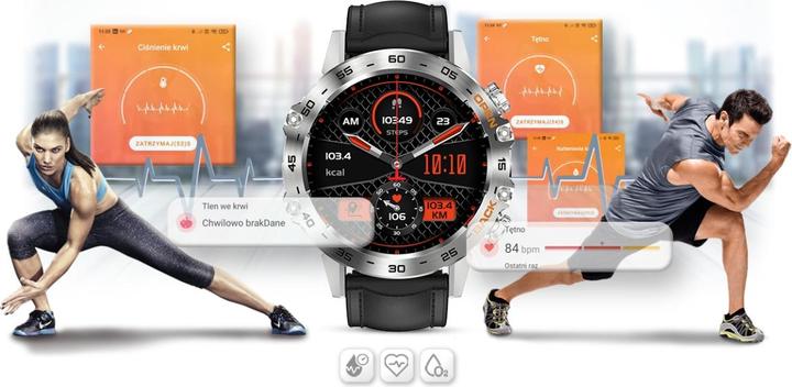 Produktbild Gravity SMARTWATCH MĘSKI GT9-6 - WYKONYWANIE POŁĄCZEŃ, CIŚNIENIOMIERZ (sg021f)
