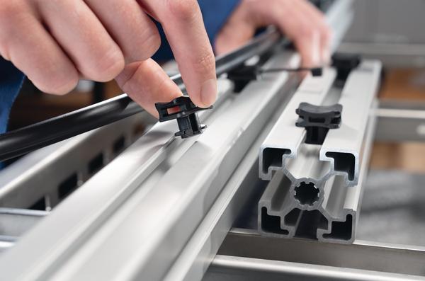 Actual product image HellermannTyton Cable tie base fastening element for aluminum construction profiles (19.30 mm, 500 pcs.)