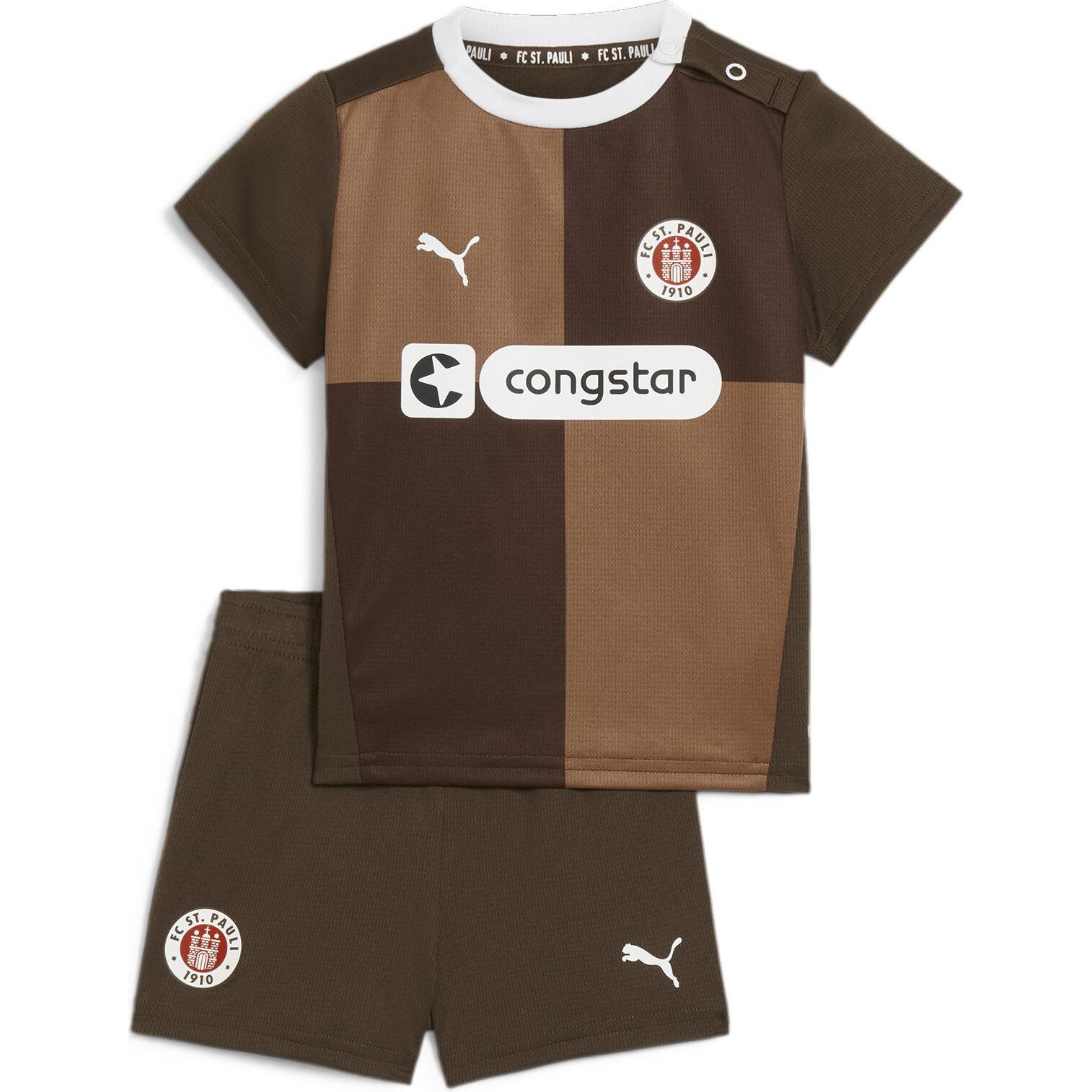 Puma, Jungen, Fussballtrikot, FCSP Home Babykit (80), Braun, 80