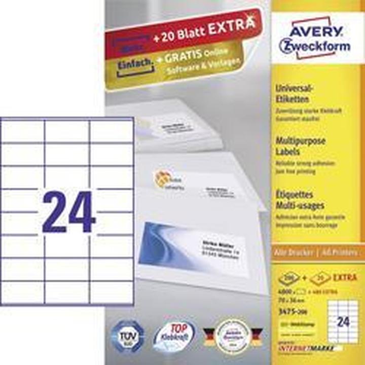 Actual product image Avery Universal Labels