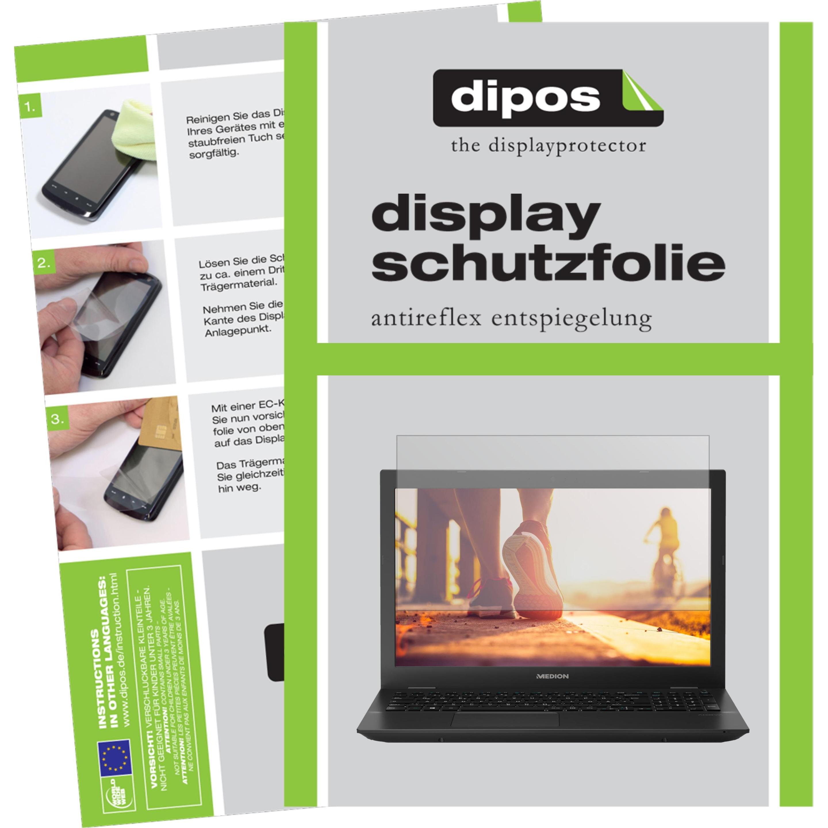 Dipos Displayschutzfolie Antireflex (2 Stück, Medion Akoya P6685), Tablet Schutzfolie