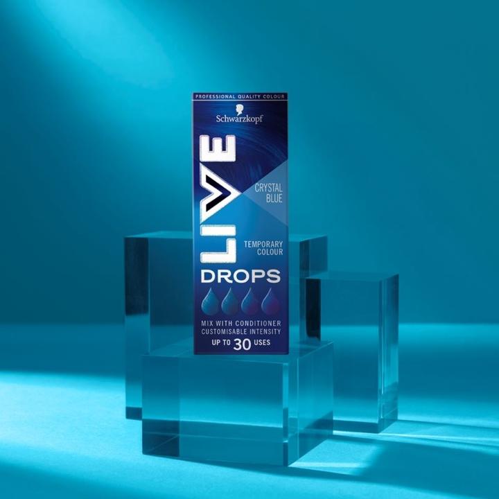 Produktbild Schwarzkopf LIVE Drops Hair Color Washout - Crystal Blue, 30 ml (Crystal Blue)