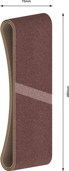 Image du produit Bosch Professional Zubehör PRO X440 bande abrasive, 75 x 480 mm, G60 (60)