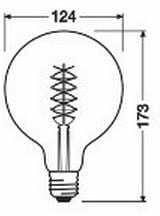 Actual product image Osram Vintage 1906 Led Classic Slim Filament Globe (E27, 600 lm, 1x)