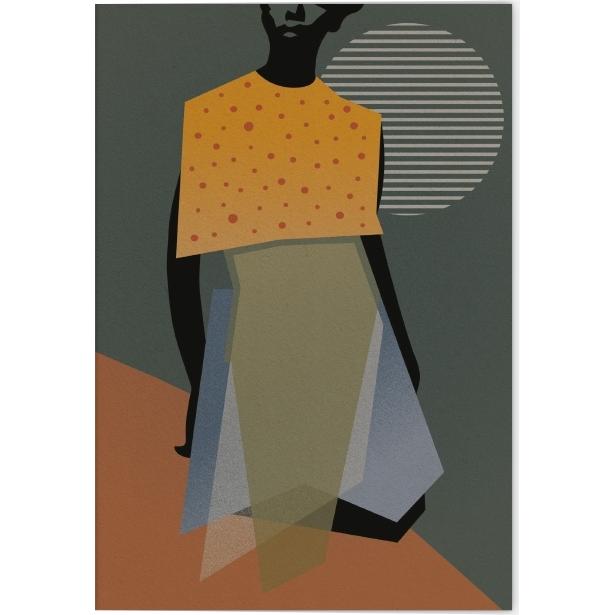 Gerstenberg, Grusskarte + Briefpapier, Farbenfrohes Afrika - Motiv: Lagos Fashion (5 Stk.)