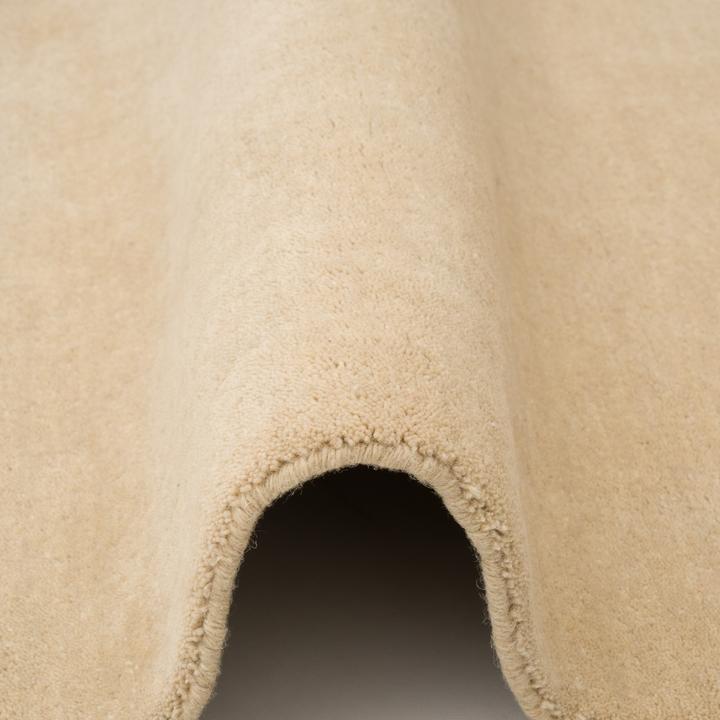 Actual product image Pergamon Wolle Natur Teppich Gabbeh Einfarbig (70 x 300 cm)