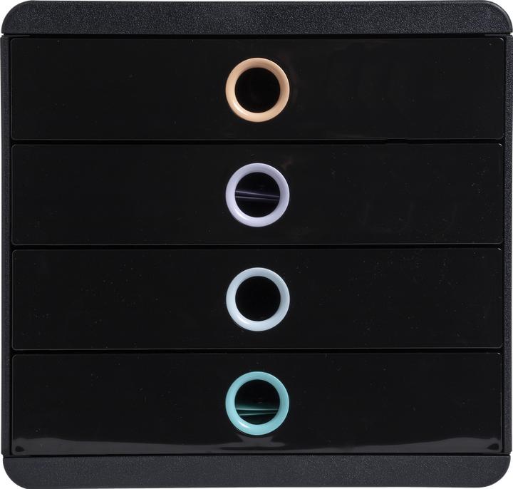 Image du produit Exacompta Module de classement Pop-Box 4 tiroirs Aquarel - Couleurs assorties (A4+)
