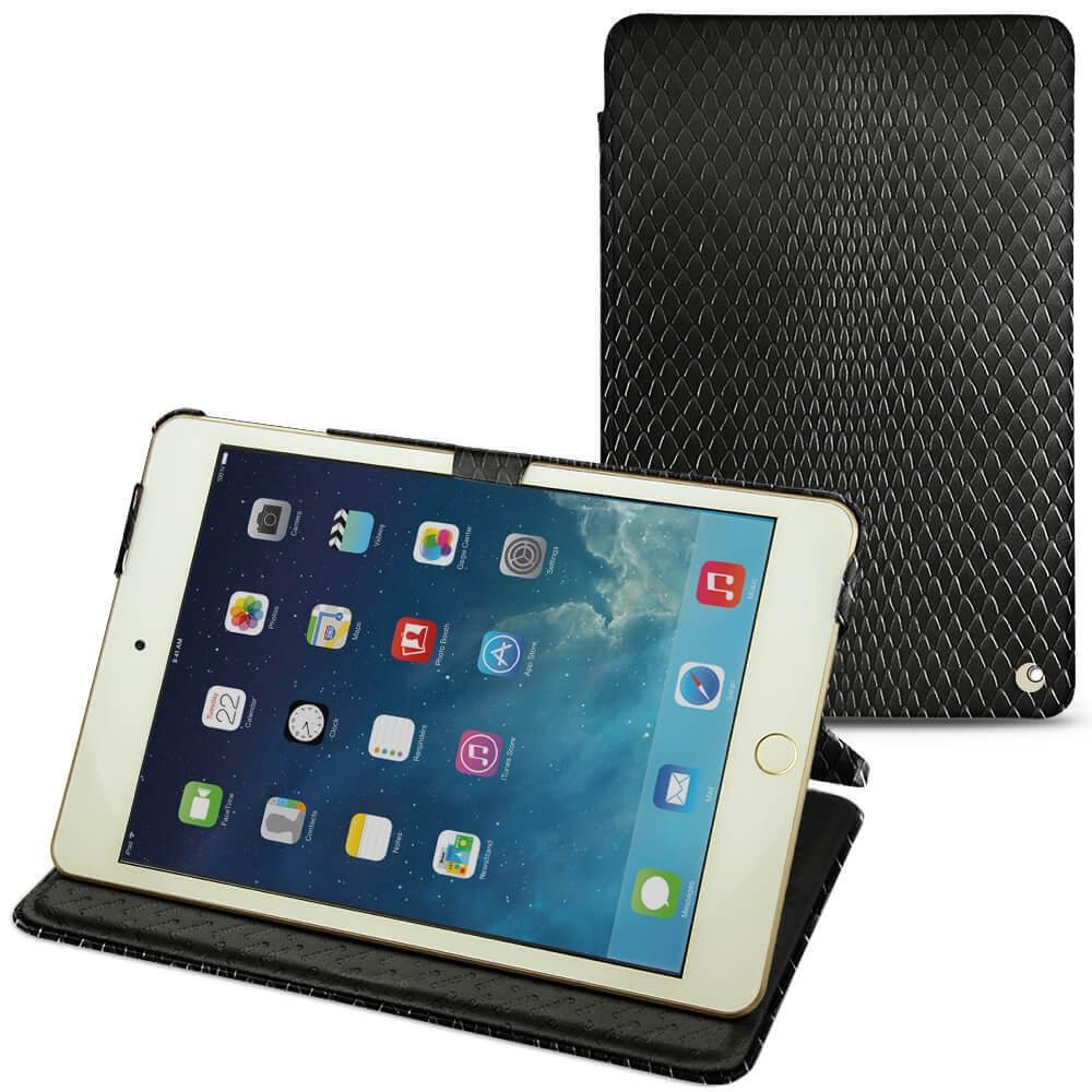 Noreve Lederschutzhülle horizontal (iPad Mini 5), Tablet Hülle, Schwarz