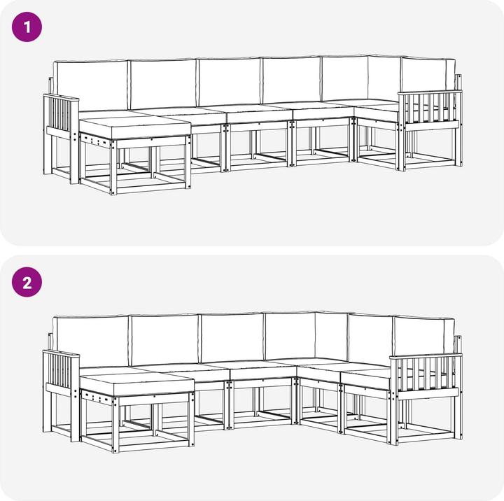 Produktbild vidaXL Outdoor-Sofa