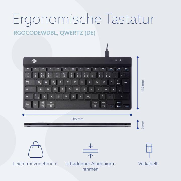 Actual product image R-Go Tools Tools Compact Break Keyboard (Germany, Cable)
