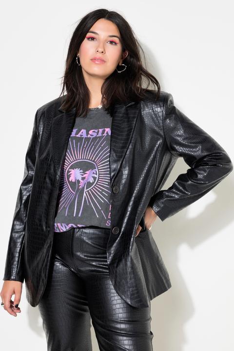 Produktbild Studio Untold Blazer, Wide Shape, Lederoptik, Krokoprint, Revers (42, 44)