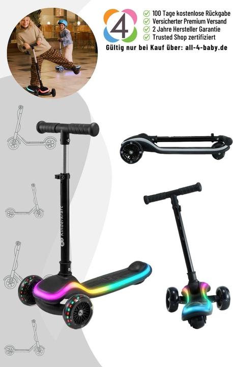 Actual product image KinderKraft scooter RAKET BLACK