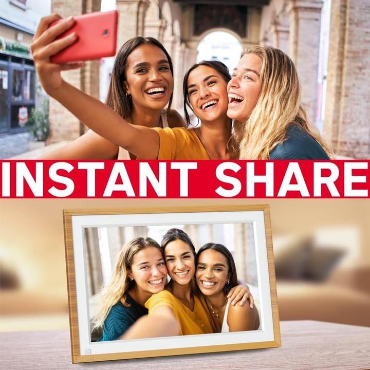 Produktbild AGFAPHOTO Digitale Fotolijst mit 10 Zoll Display, Fotoanzeige, Uhr, Kalender und Alarm (10", 1280 x 800 Pixel)