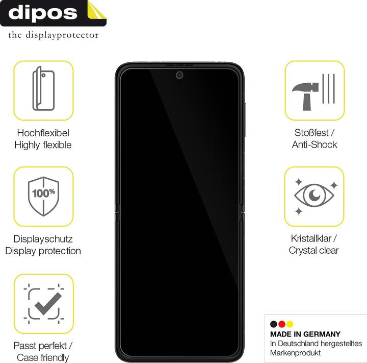 Image du produit Dipos Film de Protection d’écran Full-Cover 3D (2 pcs, Samsung Galaxy Z Flip5)