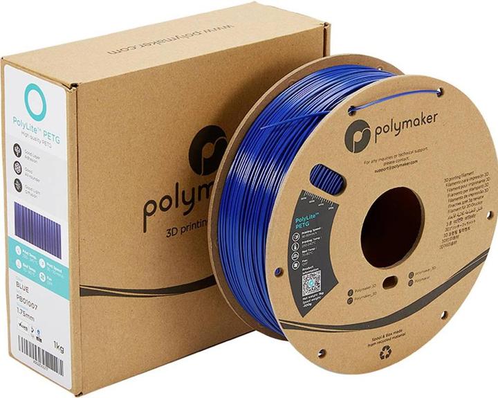Image du produit Polymaker PB01020 Filament PolyLite PETG résistant à la chaleur, haute résistance à la traction 2.85 (PETG, 2.85 mm, 1000 g, Bleu)