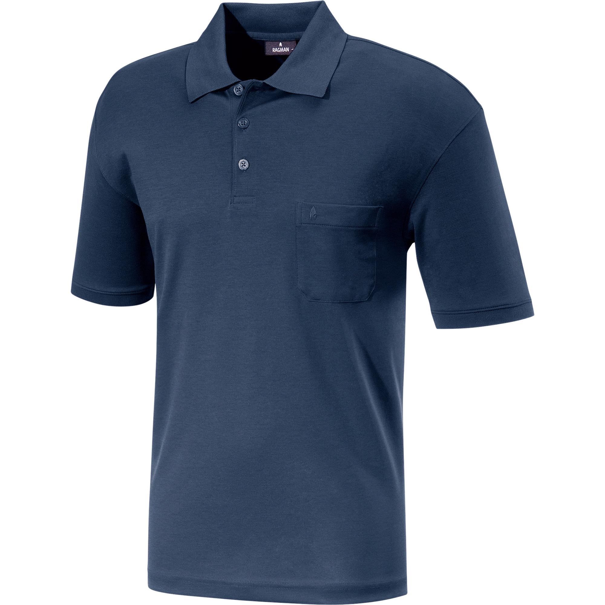 Ragman, Herren, Shirt, Herren-Poloshirt, Blau, (L)
