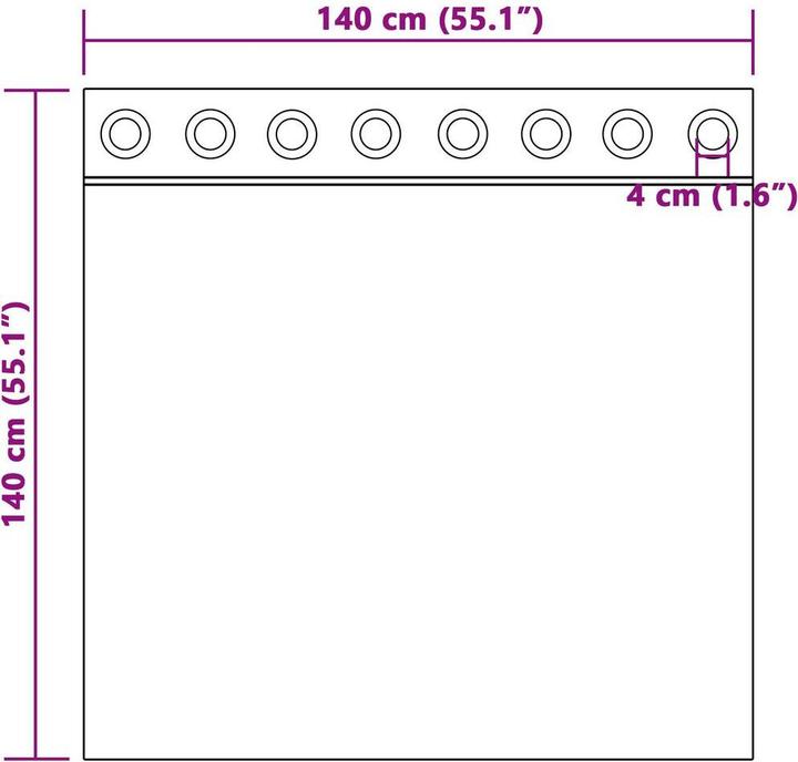 Immagine prodotto VidaXL Tende oscuranti con occhielli 2 pezzi Velluto blu scuro (140 x 140 cm)